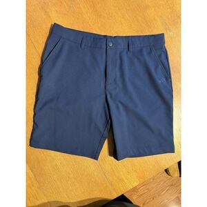 Adidas Golf Shorts Mens 36 Navy Performance Flat Front Stretch 9" Inseam